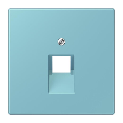 Jung Abdeckung für IAE/UAE-Anschlussdosen 1 x 8-polig, Thermoplast lackiert, Serie LS, céruléen moyen LC969-1UA213