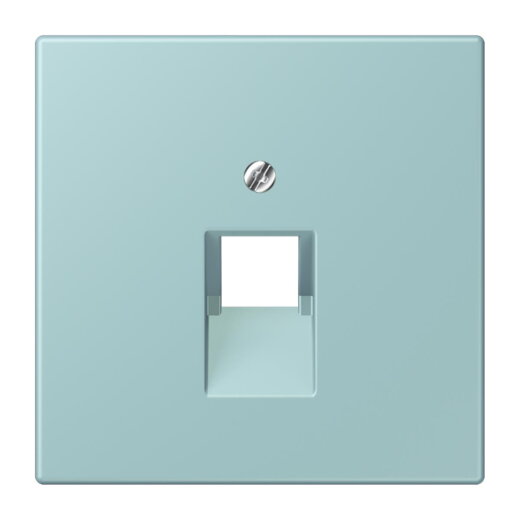 Jung Abdeckung für IAE/UAE-Anschlussdosen 1 x 8-polig, Thermoplast lackiert, Serie LS, céruléen clair LC969-1UA214