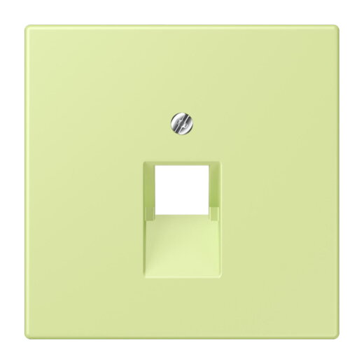 Jung Abdeckung für IAE/UAE-Anschlussdosen 1 x 8-polig, Thermoplast lackiert, Serie LS, vert jaune clair LC969-1UA222