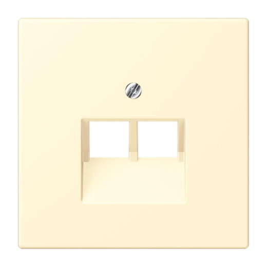 Jung Abdeckung für IAE/UAE-Anschlussdosen 2 x 8-polig, Thermoplast lackiert, Serie LS, blanc LC969-2UA201