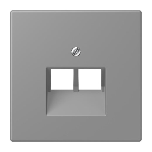 Jung Abdeckung für IAE/UAE-Anschlussdosen 2 x 8-polig, Thermoplast lackiert, Serie LS, gris 31 LC969-2UA203