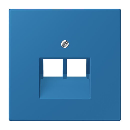 Jung Abdeckung für IAE/UAE-Anschlussdosen 2 x 8-polig, Thermoplast lackiert, Serie LS, bleu céruléen 31 LC969-2UA211