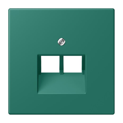 Jung Abdeckung für IAE/UAE-Anschlussdosen 2 x 8-polig, Thermoplast lackiert, Serie LS, vert anglais LC969-2UA216