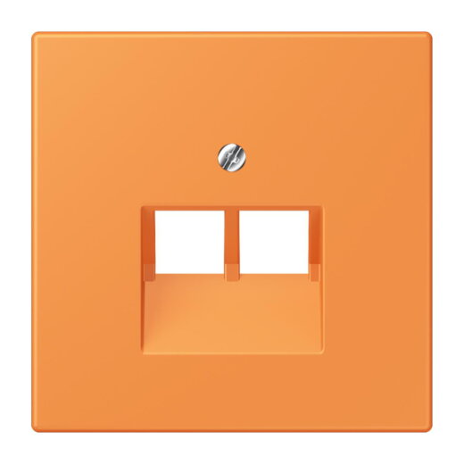 Jung Abdeckung für IAE/UAE-Anschlussdosen 2 x 8-polig, Thermoplast lackiert, Serie LS, orange clair LC969-2UA225