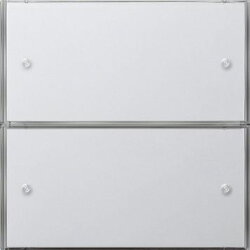 Gira Tastsensor 2022112 3 KNX Basis 2fach Flaeche rw