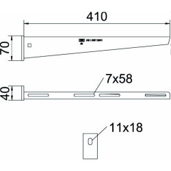 OBO Wand- und Stielausleger AW 15 41 VA4571 Edelstahl L:...