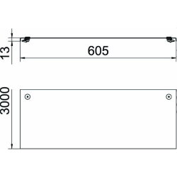 OBO Deckel mit Drehriegel DRL 600 VA4301 für Kabelrinne