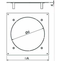 OBO Schwerlast-Montagedeckel DUG 350-3 R9SL 350-3 382x382x59 f. Gr R9