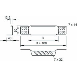 OBO Reduzierwinkel/ Endabschluss RWEB 640 DD für Kabelrinne
