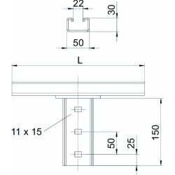 OBO Kopfplatte KI8 CPS5-1-300FT für IS 8-Stiel