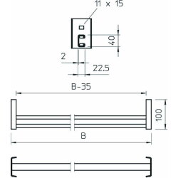 OBO C-Sprosse CK 40 70 FT  tauchfeuerverzinkt
