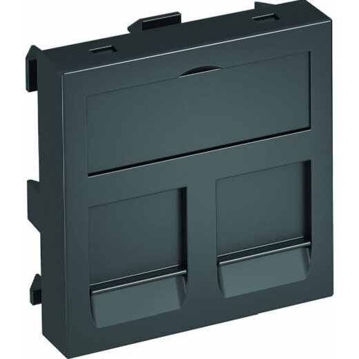 OBO Datentechnikträger DTG-2RM SWGR1 f. 2 Mod. Typ RM schwarzgr