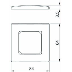 OBO Abdeckrahmen AR50-F1SWGR Zentraleins. 1f. schwarzgr.