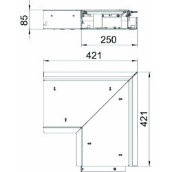 OBO Inneneck OKB IE 25085 ON m. Bürstenl. 421x421x87