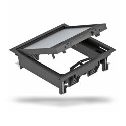 OBO Geräteeinsatz GES4-2U10T 9011 graphitschwarz