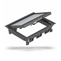 OBO Geräteeinsatz GES6-2U10T 9011 graphitschwarz