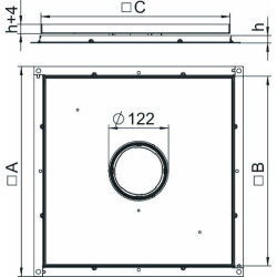OBO Rahmenkassette RKF3 V3 10 für Tubus 383x383x10