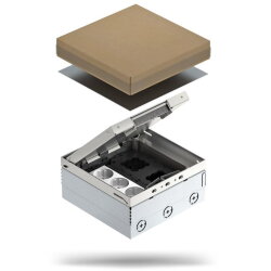 OBO Bodentank komplett UDHOME4 2V V 3fach-Steckdose...