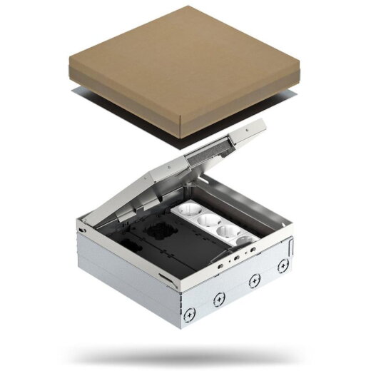 OBO Bodentank komplett UDHOME9 2V GB V zwei 2fach-Steckdosen VA