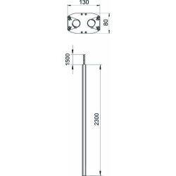 OBO Installationssäule ISSDM45FEL Boden/Decke