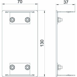 OBO Endstück GA-E70130RW symmetrisch