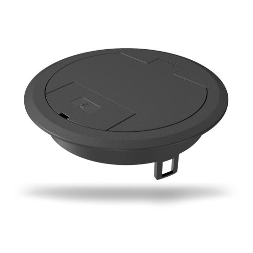 OBO Klappdeckel GES R2 9011 mit Schnurauslass schwarz