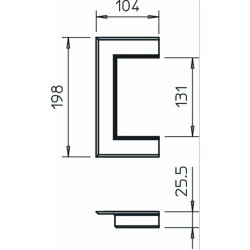 OBO Alu-Wandabschlussblende G-AWAO70130RW reinweiss offene Ausf.
