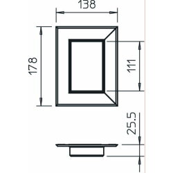 OBO Alu-Wandabschlussblende G-AWAG70110RW reinweiss geschlossen