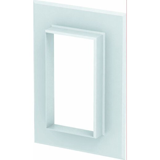 OBO Alu-Wandabschlussblende G-AWAG70130RW reinweiss geschlossen