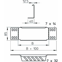 OBO Reduzierwinkel/ Endabschluss RWEB 810 FS 85x100mm vz