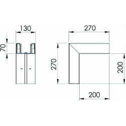 OBO Ausseneck GK-A70130LGR lichtgrau 70x130mm