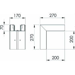 OBO Ausseneck GK-A70170LGR lichtgrau 70x170mm