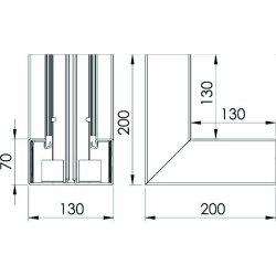 OBO Inneneck GK-I70130LGR lichtgrau 70x130mm