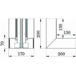 OBO Inneneck GK-I70170LGR lichtgrau 70x170mm
