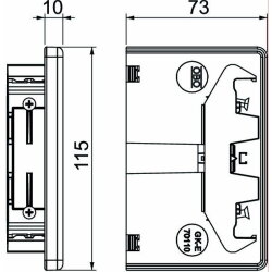 OBO Endstück GK-E70110LGR lichtgrau 70x110mm