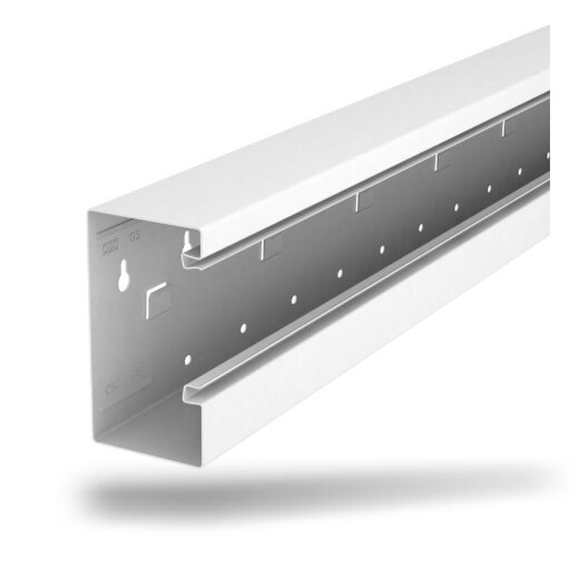 OBO Stahlblech-Geräteeinbaukanal GS-A70130 70x130 reinweiss asymmetrisch