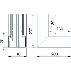OBO Inneneck GK-I70110 70x110mm cremeweiss