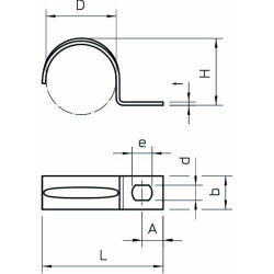 OBO Befestigungsschelle 604 5mm  einlappig