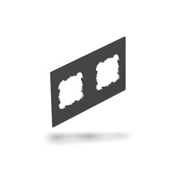 OBO Abdeckplatte T12L/P2S/9011 schwarz 2xEK 142x88mm