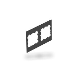 OBO Abdeckplatte T4B/P3S/9011 schwarz 2xEK 110x77mm