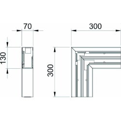 OBO Flachwinkel GK-F70130LGR lichtgrau 70x130mm