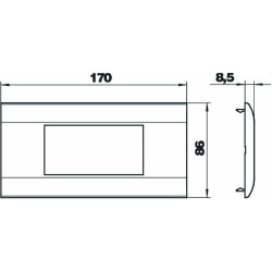 OBO Abdeckrahmen S990-AF2 RW 2fach reinweiss
