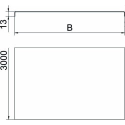 OBO Deckel DRLU/200 V2A ungelocht für Kabelrinne