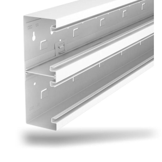 OBO Stahlblech-Geräteeinbaukanal GS-D70210 70x210 reinweiss symetrisch