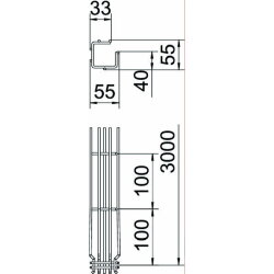 OBO G-Gitterrinne Magic G-GRM 50/50 50x50x3000mm tauchfeuerverz.