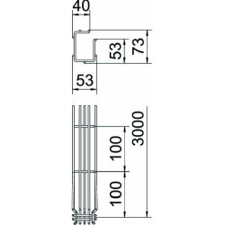 OBO G-Gitterrinne Magic G-GRM 75/50 75x50x3000mm V2A Edelstahl