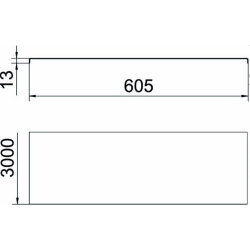 OBO Deckel DRLU/600 DD ungelocht