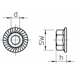 OBO Kombimutter KMM6 M6 mit Scheibe