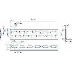 OBO Winkeleisen WP4065F 40x65x5000 gelocht