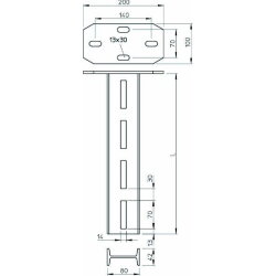 OBO Hängestiel IS 8 K/30 FT B300mm tauchfeuerverz.